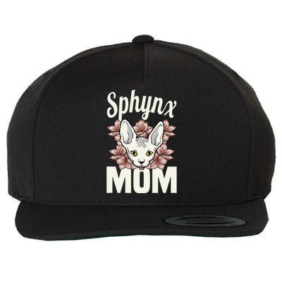 Sphinx Mom Cat Lover Sphynx Hairless Mother Breed Naked Cat Wool Snapback Cap