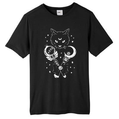 Sailor Meow Cute Moon Cat Space Magic Gothic Halloween Tall Fusion ChromaSoft Performance T-Shirt