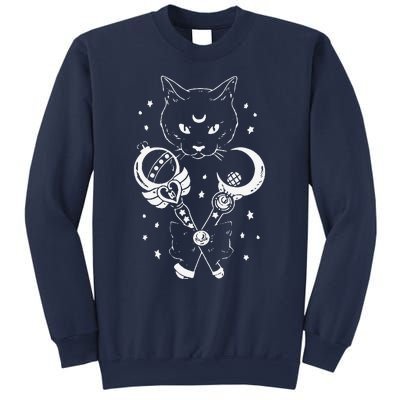 Sailor Meow Cute Moon Cat Space Magic Gothic Halloween Sweatshirt