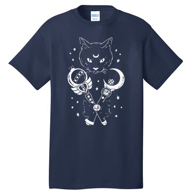 Sailor Meow Cute Moon Cat Space Magic Gothic Halloween Tall T-Shirt