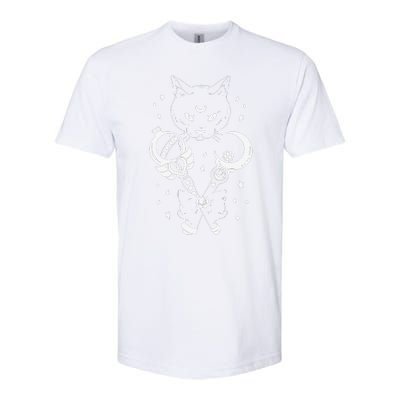 Sailor Meow Cute Moon Cat Space Magic Gothic Halloween Softstyle CVC T-Shirt