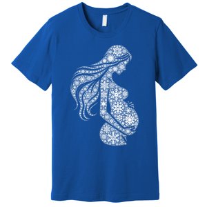 Snowflake Merry Christmas Snowflakes Pregnancy Gift Premium T-Shirt