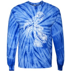 Snowflake Merry Christmas Snowflakes Pregnancy Gift Tie-Dye Long Sleeve Shirt