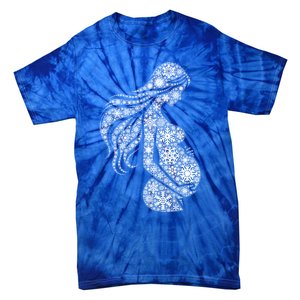 Snowflake Merry Christmas Snowflakes Pregnancy Gift Tie-Dye T-Shirt