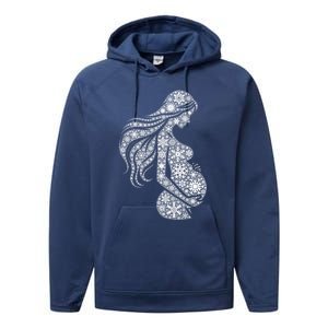 Snowflake Merry Christmas Snowflakes Pregnancy Gift Performance Fleece Hoodie