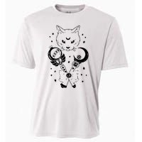 Sailor Meow Cute Moon Cat Space Magic Gothic Halloween Cooling Performance Crew T-Shirt