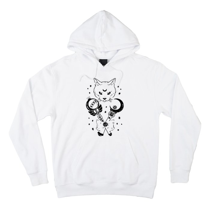 Sailor Meow Cute Moon Cat Space Magic Gothic Halloween Hoodie