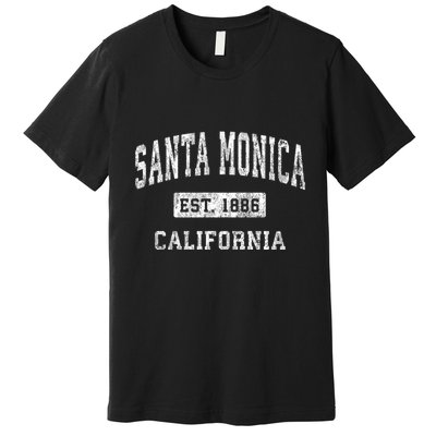 Santa Monica California Ca Vintage Established Sports Design Premium T-Shirt