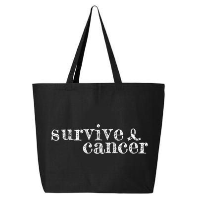 Survive Melanoma Cancer Survivor Wear Black Ribbon Vintage Gift 25L Jumbo Tote