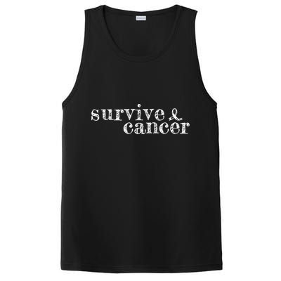 Survive Melanoma Cancer Survivor Wear Black Ribbon Vintage Gift PosiCharge Competitor Tank