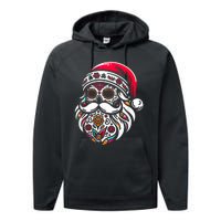 Santa Mexico Calavera Christmas Performance Fleece Hoodie