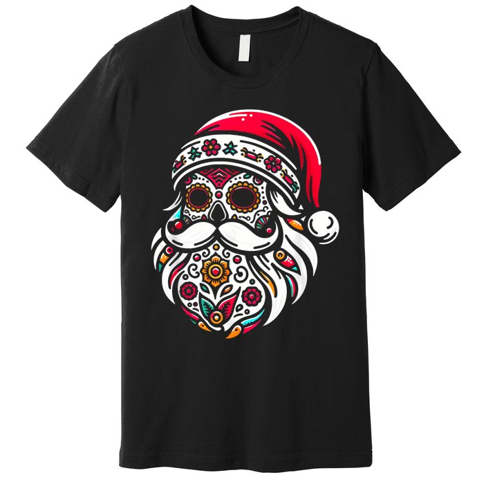 Santa Mexico Calavera Christmas Premium T-Shirt