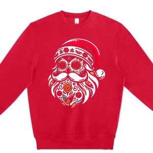 Santa Mexico Calavera Christmas Premium Crewneck Sweatshirt