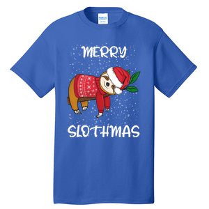 Sloth Merry Christmas Santa Sloth Merry Slothmas Gift Tall T-Shirt