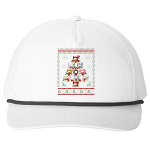 Sewing Machines Christmas Tree Quilt Sewing Lovers Xmas Snapback Five-Panel Rope Hat