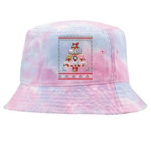 Sewing Machines Christmas Tree Quilt Sewing Lovers Xmas Tie-Dyed Bucket Hat