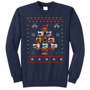 Sewing Machines Christmas Tree Quilt Sewing Lovers Xmas Sweatshirt