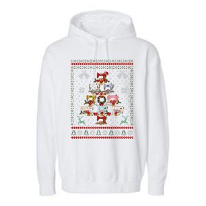 Sewing Machines Christmas Tree Quilt Sewing Lovers Xmas Garment-Dyed Fleece Hoodie