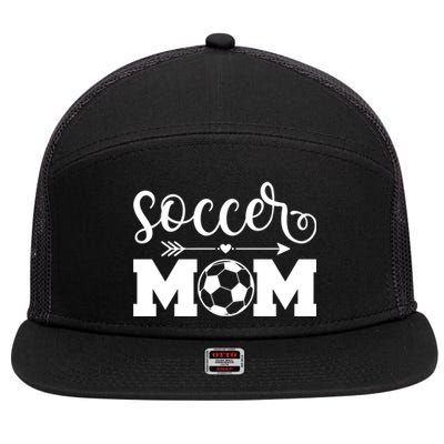 Soccer Mom Cute Gift 7 Panel Mesh Trucker Snapback Hat