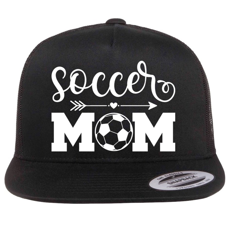 Soccer Mom Cute Gift Flat Bill Trucker Hat
