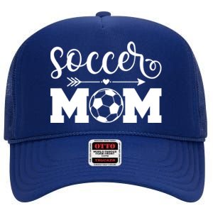 Soccer Mom Cute Gift High Crown Mesh Back Trucker Hat