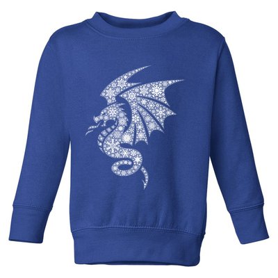 Snowflake Merry Christmas Snowflakes Dragon Gift Toddler Sweatshirt