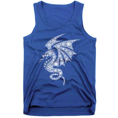 Snowflake Merry Christmas Snowflakes Dragon Gift Tank Top