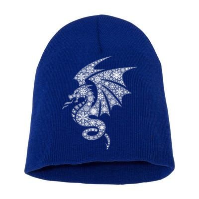 Snowflake Merry Christmas Snowflakes Dragon Gift Short Acrylic Beanie