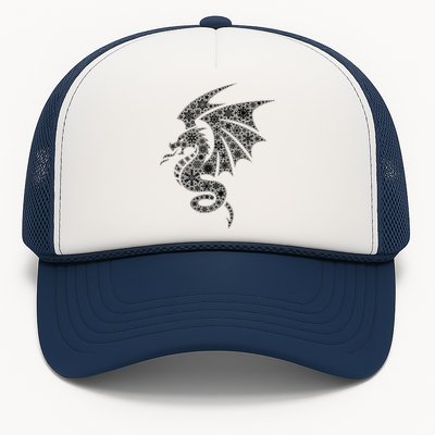 Snowflake Merry Christmas Snowflakes Dragon Gift Trucker Hat