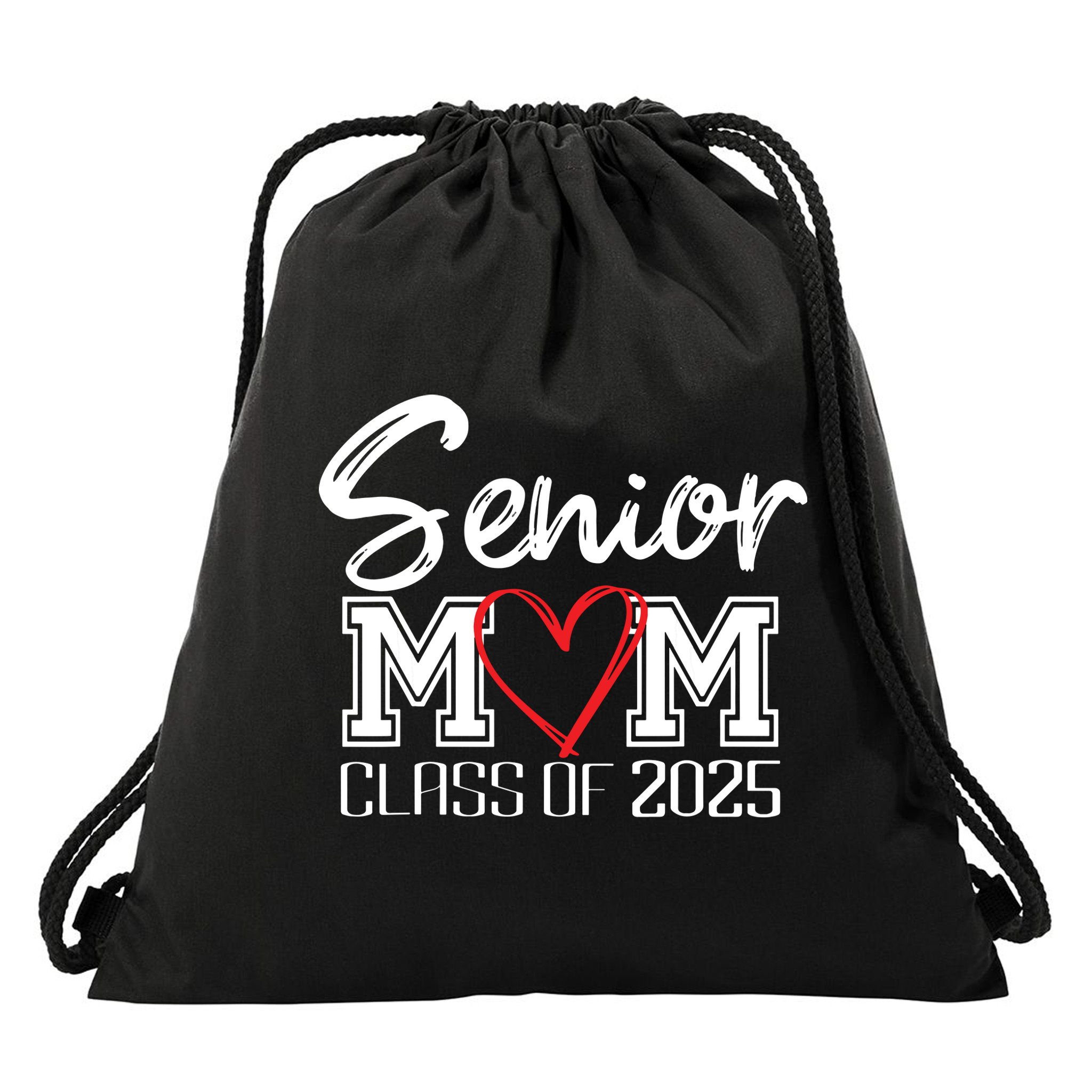 Senior Mom Class Of 2025 Proud Mom Of Graduate Heart Mom Drawstring Bag