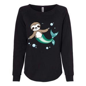 Sloth Mermaid Cute Slothmaid Fantasy Womens California Wash Sweatshirt