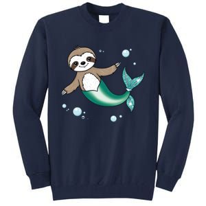 Sloth Mermaid Cute Slothmaid Fantasy Tall Sweatshirt