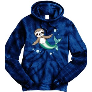 Sloth Mermaid Cute Slothmaid Fantasy Tie Dye Hoodie