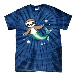 Sloth Mermaid Cute Slothmaid Fantasy Tie-Dye T-Shirt