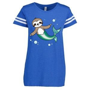 Sloth Mermaid Cute Slothmaid Fantasy Enza Ladies Jersey Football T-Shirt