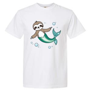 Sloth Mermaid Cute Slothmaid Fantasy Garment-Dyed Heavyweight T-Shirt