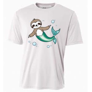 Sloth Mermaid Cute Slothmaid Fantasy Cooling Performance Crew T-Shirt