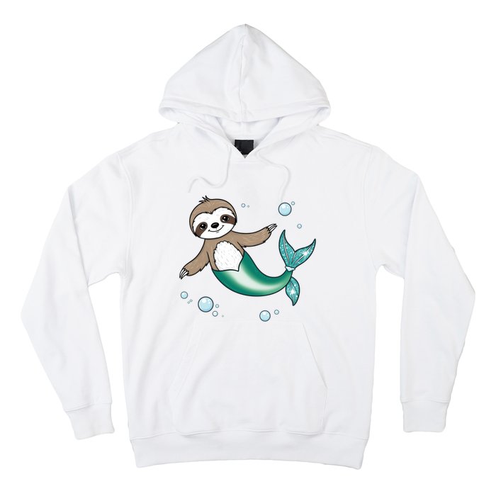 Sloth Mermaid Cute Slothmaid Fantasy Hoodie