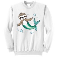 Sloth Mermaid Cute Slothmaid Fantasy Sweatshirt