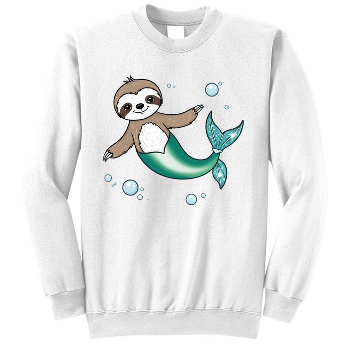 Sloth Mermaid Cute Slothmaid Fantasy Sweatshirt