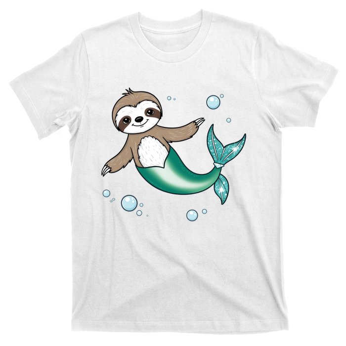 Sloth Mermaid Cute Slothmaid Fantasy T-Shirt