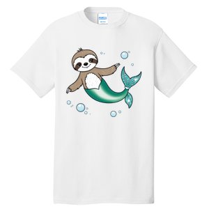 Sloth Mermaid Cute Slothmaid Fantasy Tall T-Shirt