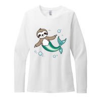 Sloth Mermaid Cute Slothmaid Fantasy Womens CVC Long Sleeve Shirt