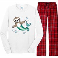 Sloth Mermaid Cute Slothmaid Fantasy Long Sleeve Pajama Set