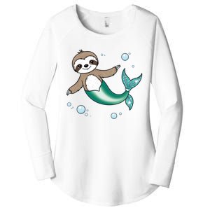 Sloth Mermaid Cute Slothmaid Fantasy Women's Perfect Tri Tunic Long Sleeve Shirt