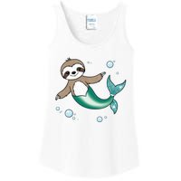 Sloth Mermaid Cute Slothmaid Fantasy Ladies Essential Tank