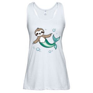 Sloth Mermaid Cute Slothmaid Fantasy Ladies Essential Flowy Tank