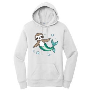 Sloth Mermaid Cute Slothmaid Fantasy Women's Pullover Hoodie