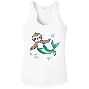 Sloth Mermaid Cute Slothmaid Fantasy Ladies PosiCharge Competitor Racerback Tank