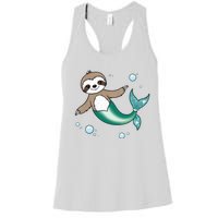 Sloth Mermaid Cute Slothmaid Fantasy Women's Racerback Tank